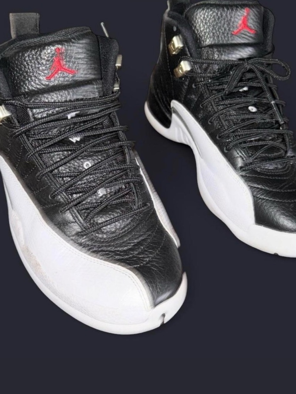 Jordan Black, White & Red High-Top Basketball Sneakers